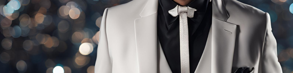 白いスーツを着た男性